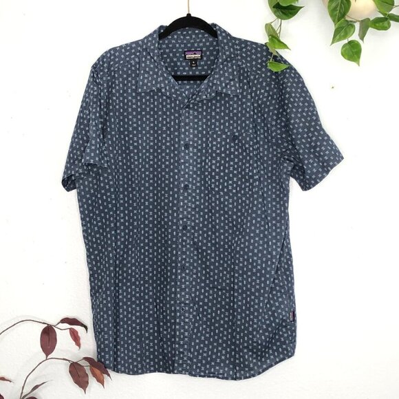 Patagonia Men's Go To Shirt Short Sleeve Button Up XL Blue - Picture 2 of 6